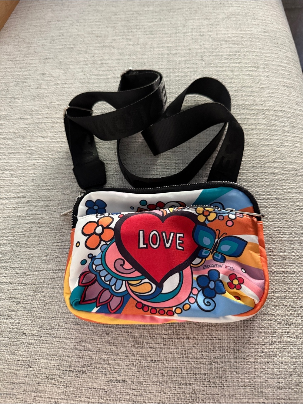 Brighton Love Heart Floral Crossbody Bag - Multicolor